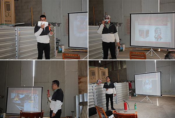 通過播放消防短片以及PPT講解