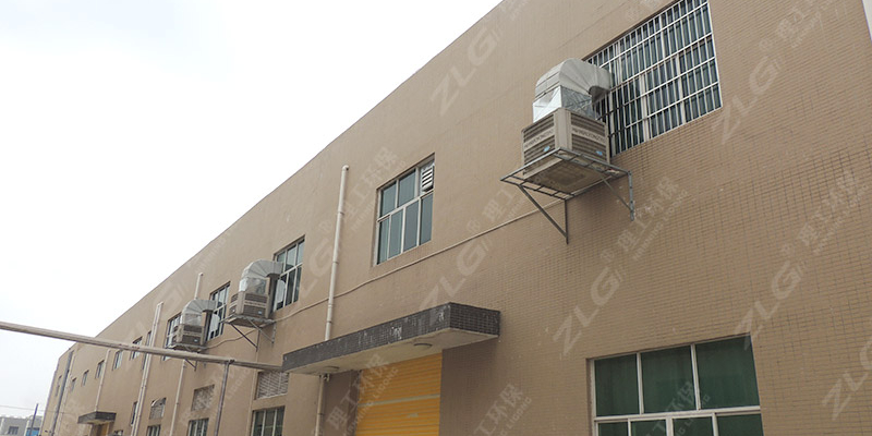 制鞋廠工業(yè)冷風機通風降溫，環(huán)保空調廠家